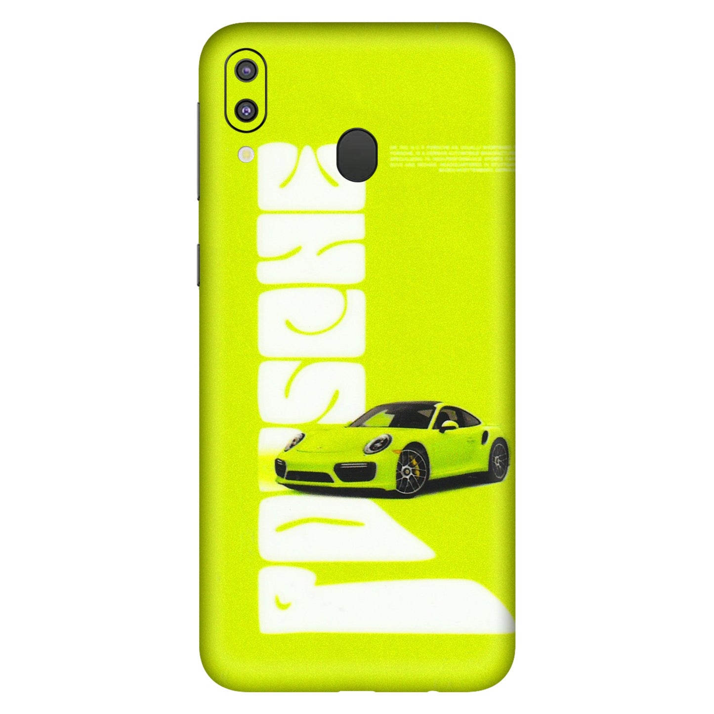Samsung M/F/Note/Flip and C Phone Skins (All Models) - Lime Green Porche - 3D Embossed Finish (L-30) Samsung Galaxy M20