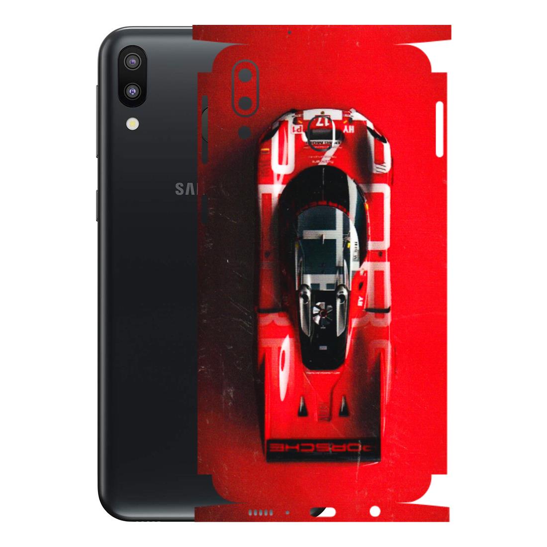 Samsung M/F/Note/Flip and C Phone Skins (All Models) - Red Porsche Car Logo - 3D Embossed Finish (L-315) Samsung Galaxy M20