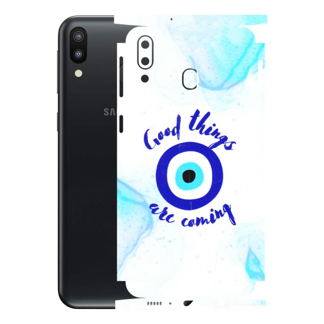 Samsung M/F/Note/Flip and C Phone Skins (All Models) - Evil Eye Good Things Are Coming - 3D Embossed Finish (L-322) Samsung Galaxy M20