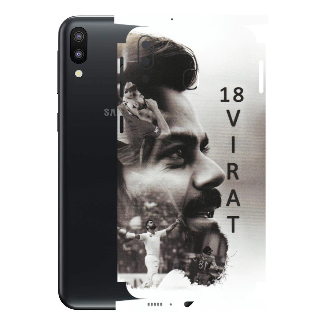 Samsung M/F/Note/Flip and C Phone Skins (All Models) - Virat Kohli Cricketer - Matte Finish (M-163) Samsung Galaxy M20