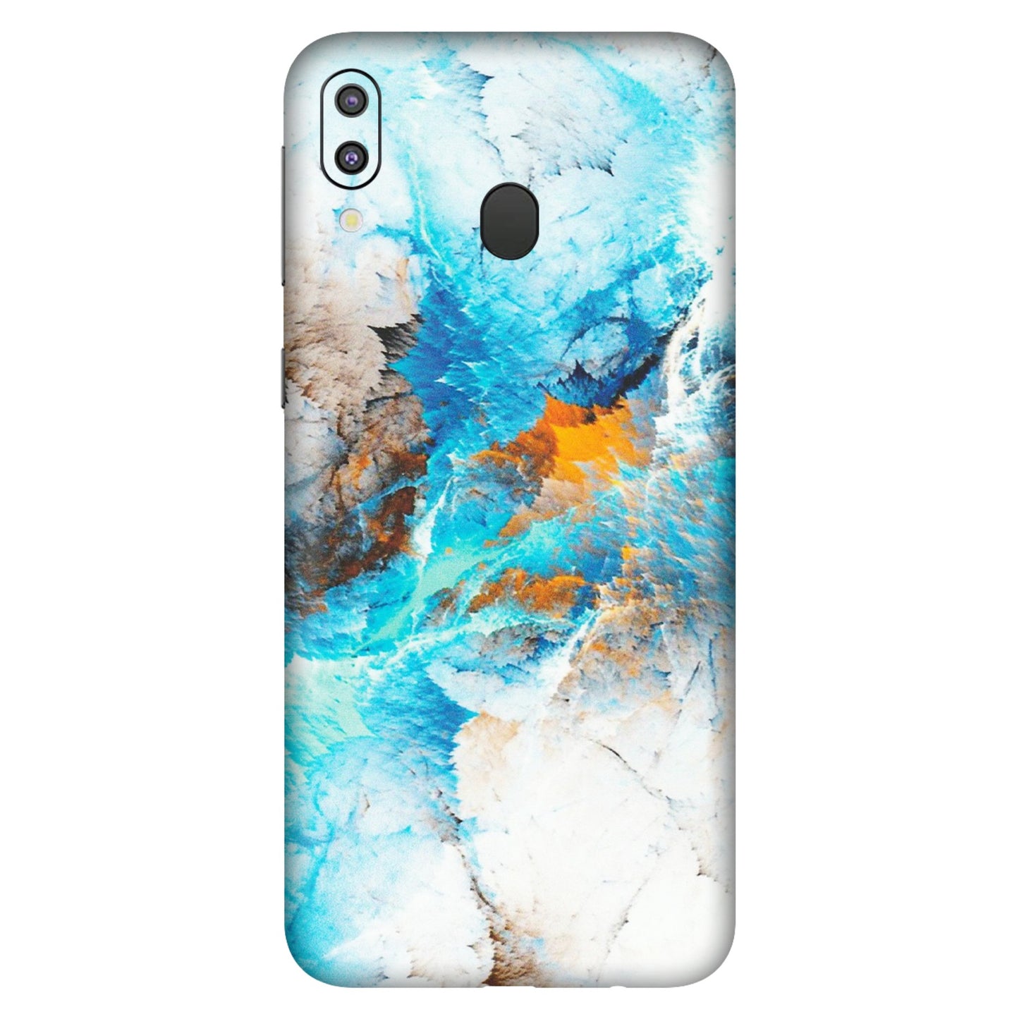 Samsung M/F/Note/Flip and C Phone Skins (All Models) - Blue Waves Abstract - Matte Finish (M-19) Samsung Galaxy M20