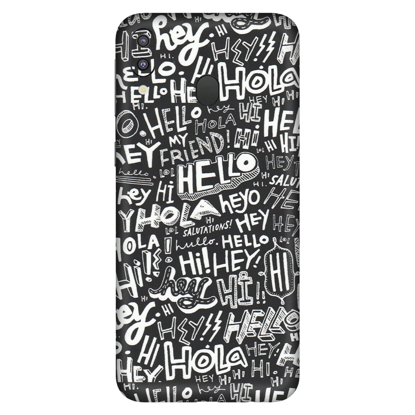 Samsung M/F/Note/Flip and C Phone Skins (All Models) - Hi Hello Doodles - Matte Finish (M-25) Samsung Galaxy M20