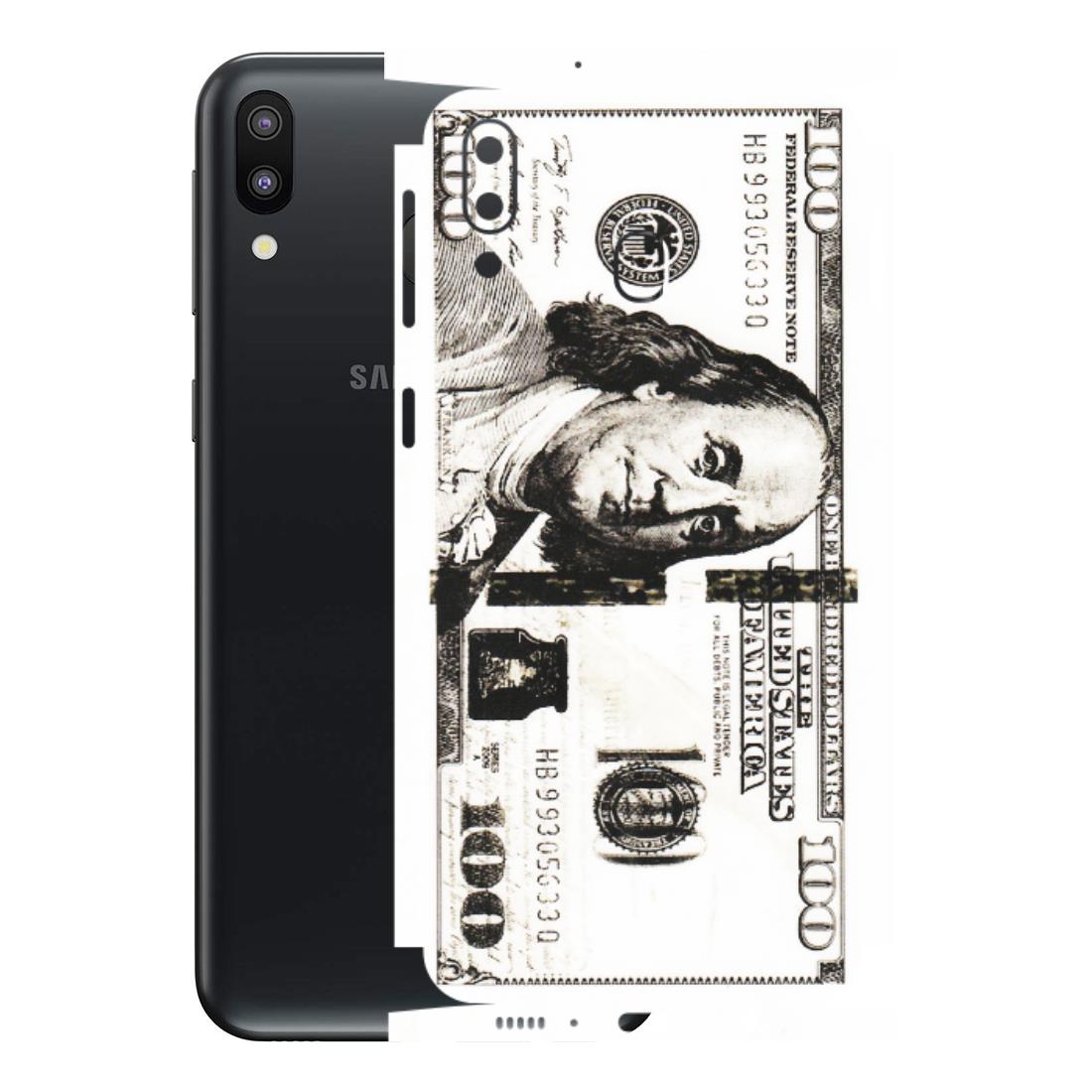 Samsung M/F/Note/Flip and C Phone Skins (All Models) - 100 Dollar Currency - Transparent Finish (T-01) Samsung Galaxy M20