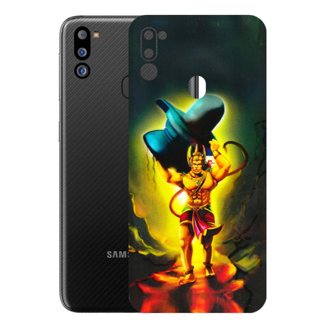 Samsung M/F/Note/Flip and C Phone Skins (All Models) - Hanuman Ji - 3D Embossed Finish (L-128) Samsung Galaxy M21 2021