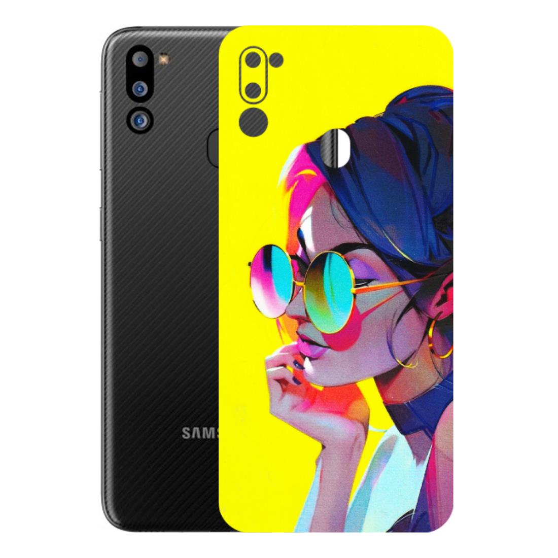 Samsung M/F/Note/Flip and C Phone Skins (All Models) - Bold Stylish Girl - 3D Embossed Finish (L-222) Samsung Galaxy M21 2021