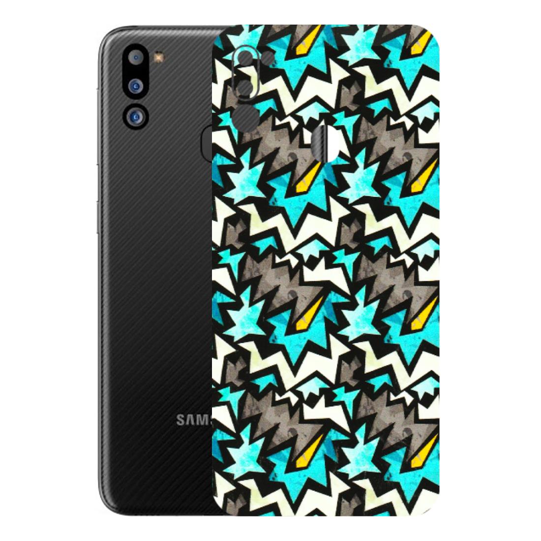 Samsung M/F/Note/Flip and C Phone Skins (All Models) - Funky Zig Zag - 3D Embossed Finish (L-223) Samsung Galaxy M21 2021