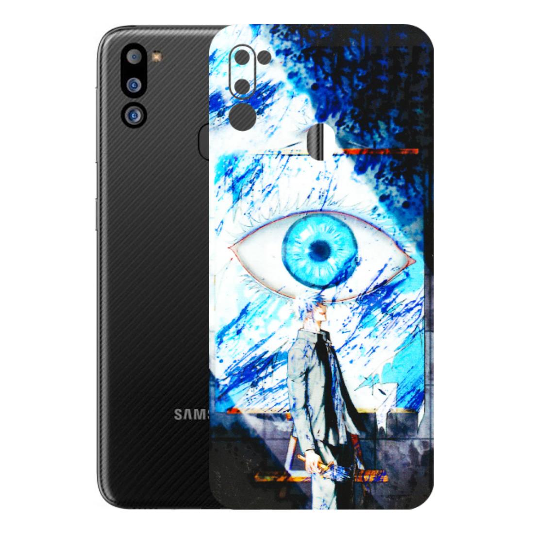 Samsung M/F/Note/Flip and C Phone Skins (All Models) - Gojo Satoru evil eye - 3D Embossed Finish (L-239) Samsung Galaxy M21 2021