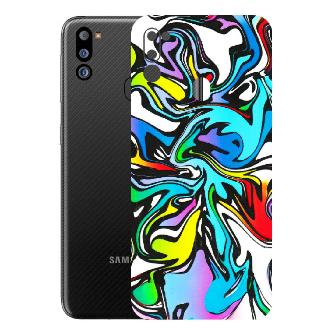 Samsung M/F/Note/Flip and C Phone Skins (All Models) - Abstract Colour Paints - 3D Embossed Finish (L-271) Samsung Galaxy M21 2021