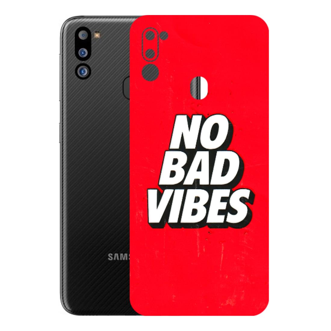 Samsung M/F/Note/Flip and C Phone Skins (All Models) - No Bad Vibes - 3D Embossed Finish (L-280) Samsung Galaxy M21 2021