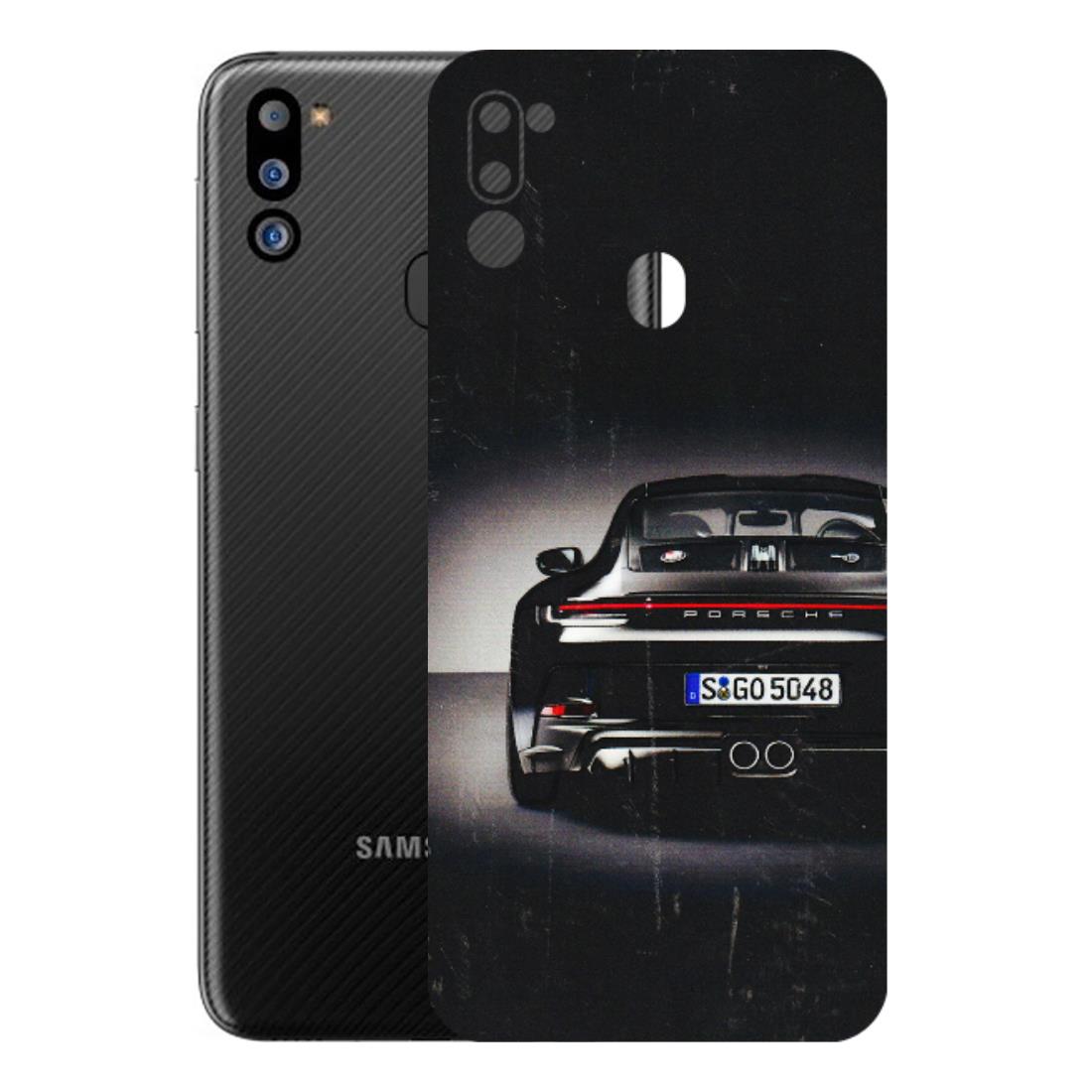 Samsung M/F/Note/Flip and C Phone Skins (All Models) - New Black Porsche GT3 - 3D Embossed Finish (L-327) Samsung Galaxy M21 2021