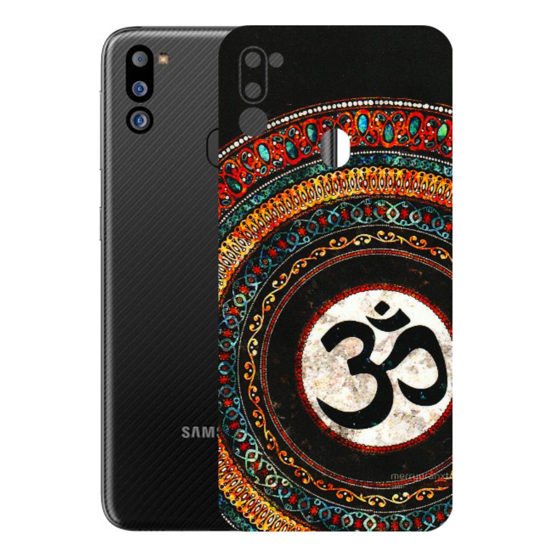 Samsung M/F/Note/Flip and C Phone Skins (All Models) - Aum Chant Abstract - 3D Embossed Finish (L-42) Samsung Galaxy M21 2021