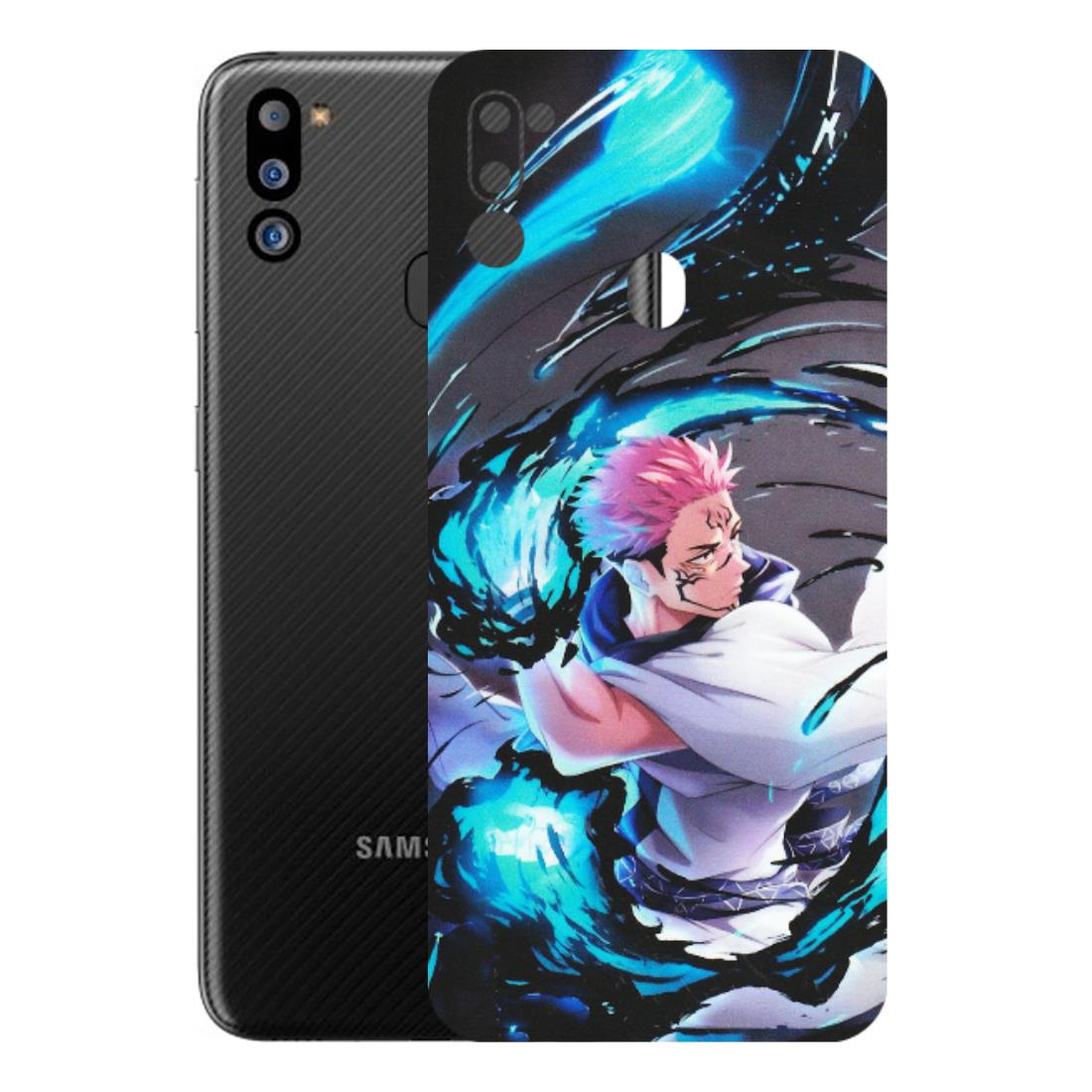 Samsung M/F/Note/Flip and C Phone Skins (All Models) - New Jujutsu Kaisen Grey Blue Anime - Matte Finish (M-127) Samsung Galaxy M21 2021