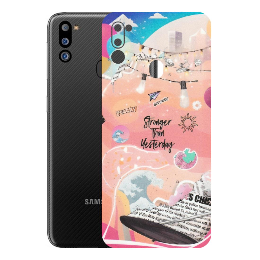 Samsung M/F/Note/Flip and C Phone Skins (All Models) - Stronger Then Yesterday - Matte Finish (M-128) Samsung Galaxy M21 2021