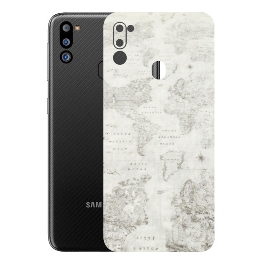 Samsung M/F/Note/Flip and C Phone Skins (All Models) - World Travel Map - Transparent Finish (T-04) Samsung Galaxy M21 2021