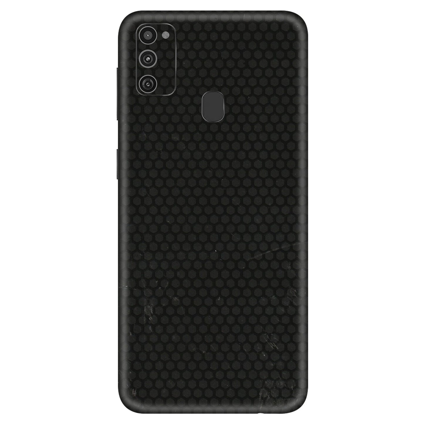 Samsung M/F/Note/Flip and C Phone Skins (All Models) - Black honeycomb - 3D Embossed Finish (L-114) Samsung Galaxy M21