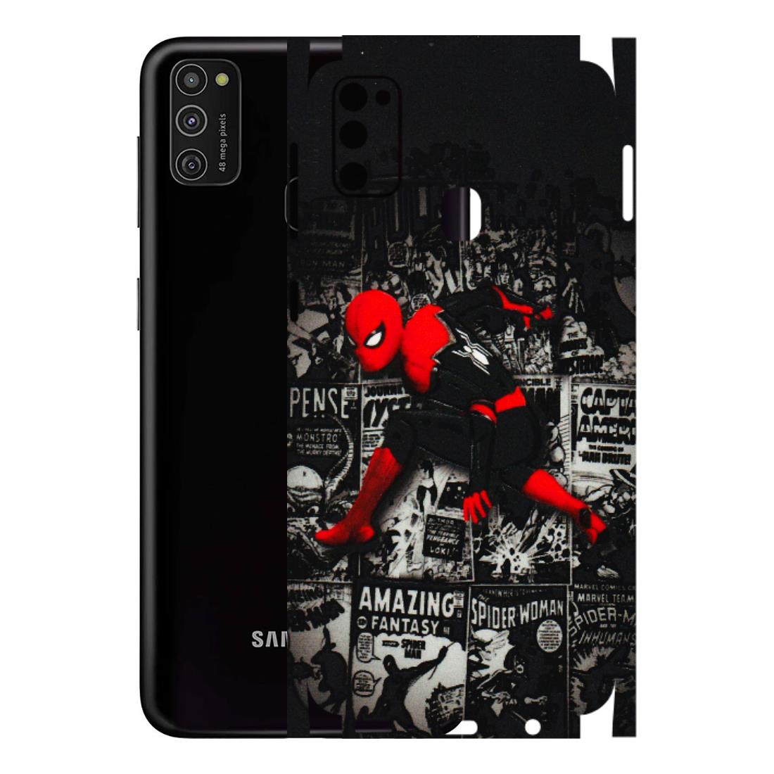 Samsung M/F/Note/Flip and C Phone Skins (All Models) - SpiderMan New - 3D Embossed Finish (L-162) Samsung Galaxy M21