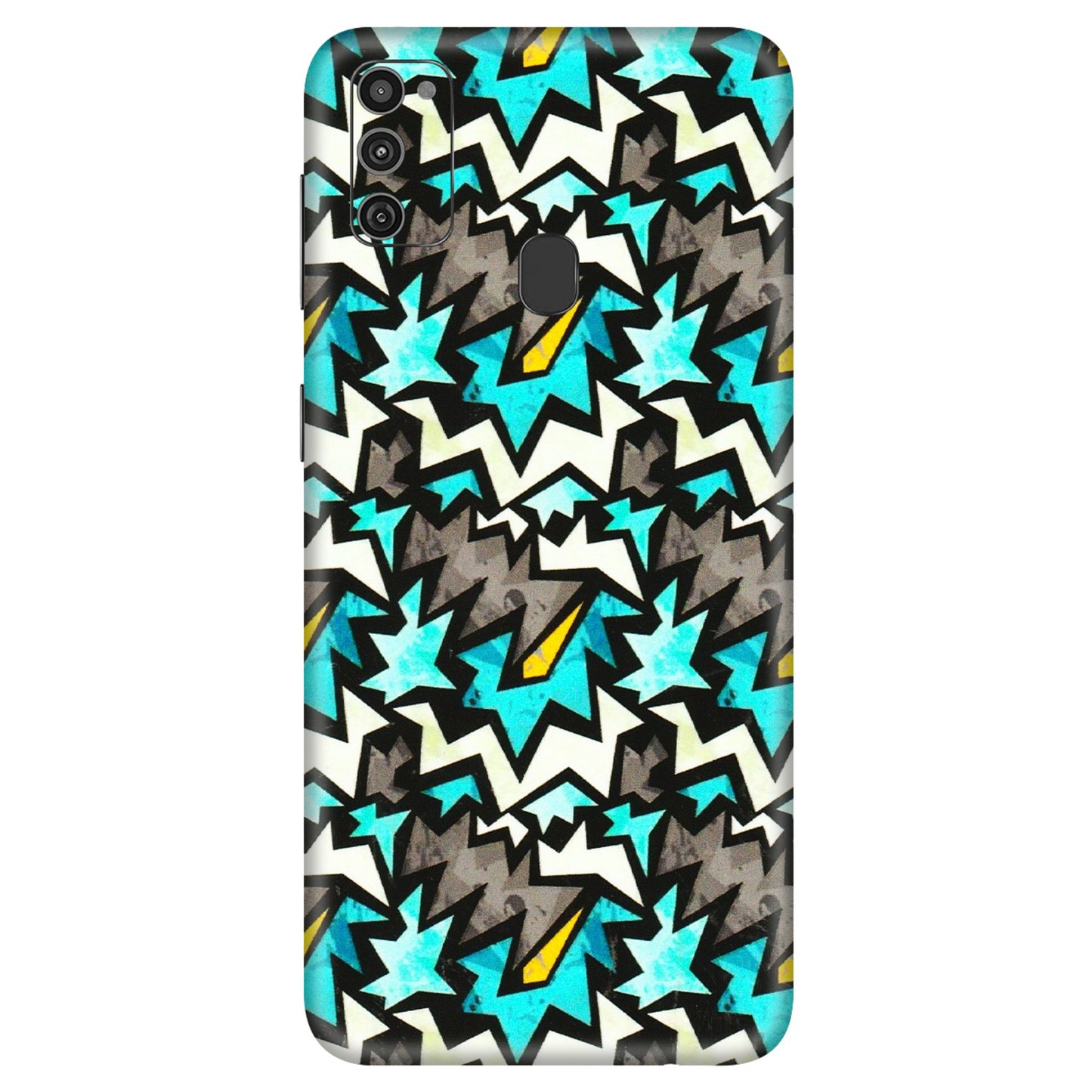 Samsung M/F/Note/Flip and C Phone Skins (All Models) - Funky Zig Zag - 3D Embossed Finish (L-223) Samsung Galaxy M21
