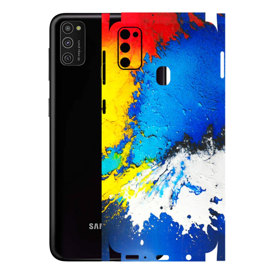 Samsung M/F/Note/Flip and C Phone Skins (All Models) - Acrylic Paint Spill - 3D Embossed Finish (L-229) Samsung Galaxy M21
