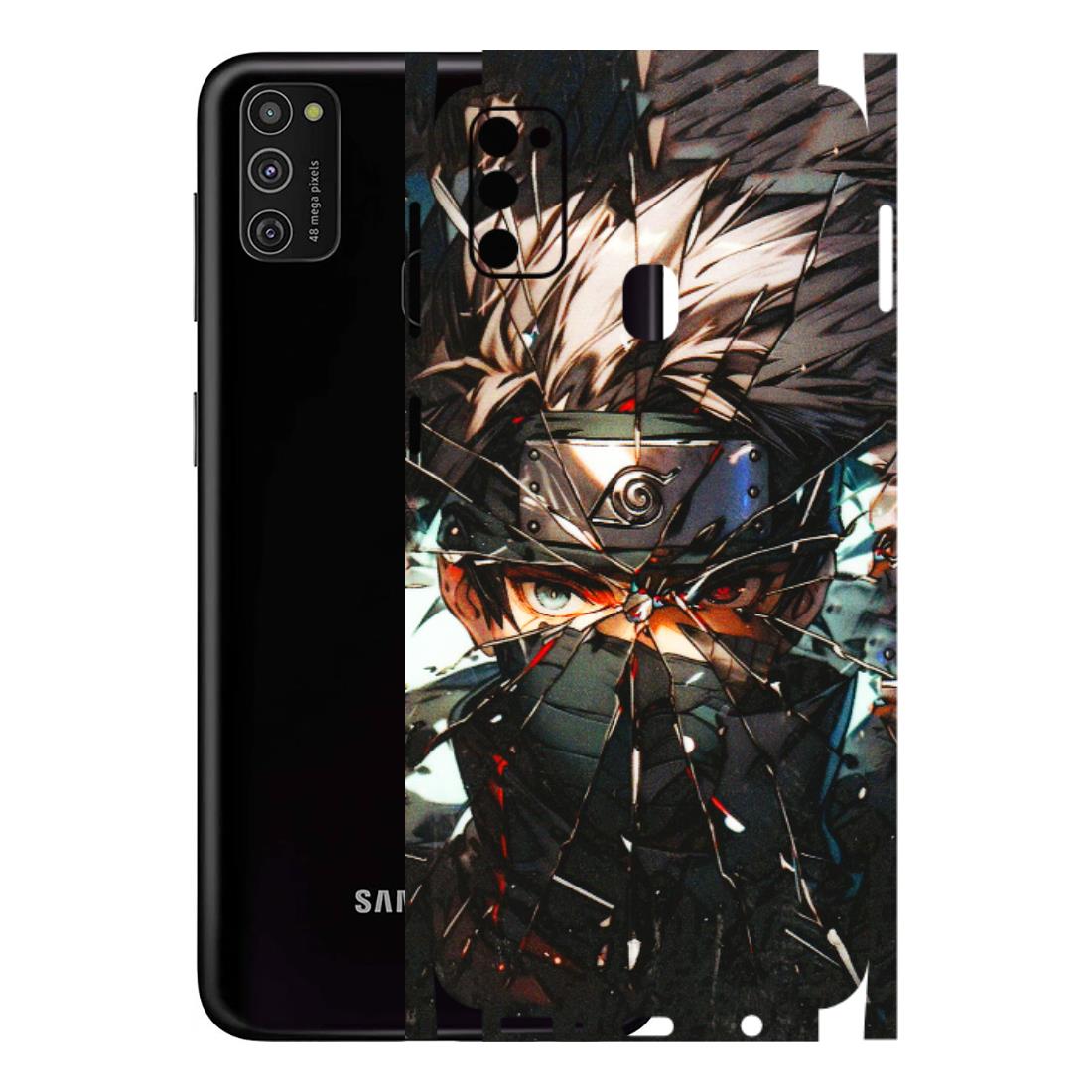 Samsung M/F/Note/Flip and C Phone Skins (All Models) - Kakashi Shattered Glass Effect - 3D Embossed Finish (L-237) Samsung Galaxy M21