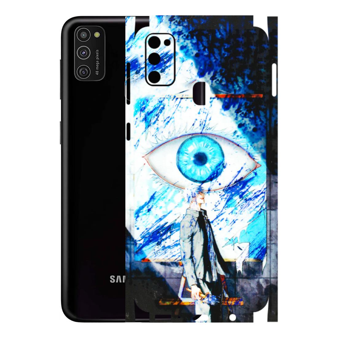 Samsung M/F/Note/Flip and C Phone Skins (All Models) - Gojo Satoru evil eye - 3D Embossed Finish (L-239) Samsung Galaxy M21