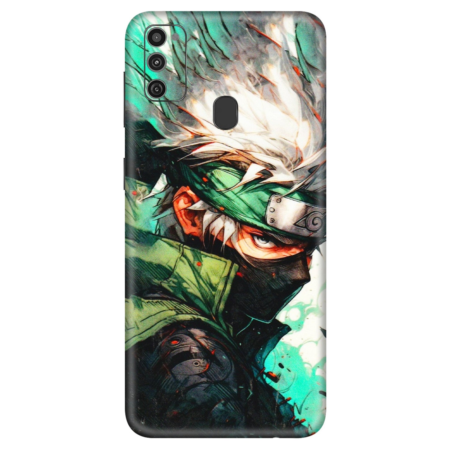 Samsung M/F/Note/Flip and C Phone Skins (All Models) - Kakashi Side Profile - 3D Embossed Finish (L-249) Samsung Galaxy M21