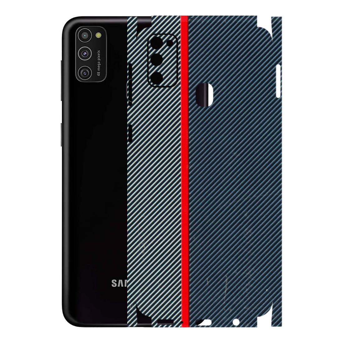 Samsung M/F/Note/Flip and C Phone Skins (All Models) - Blue Sober Lines - 3D Embossed Finish (L-305) Samsung Galaxy M21