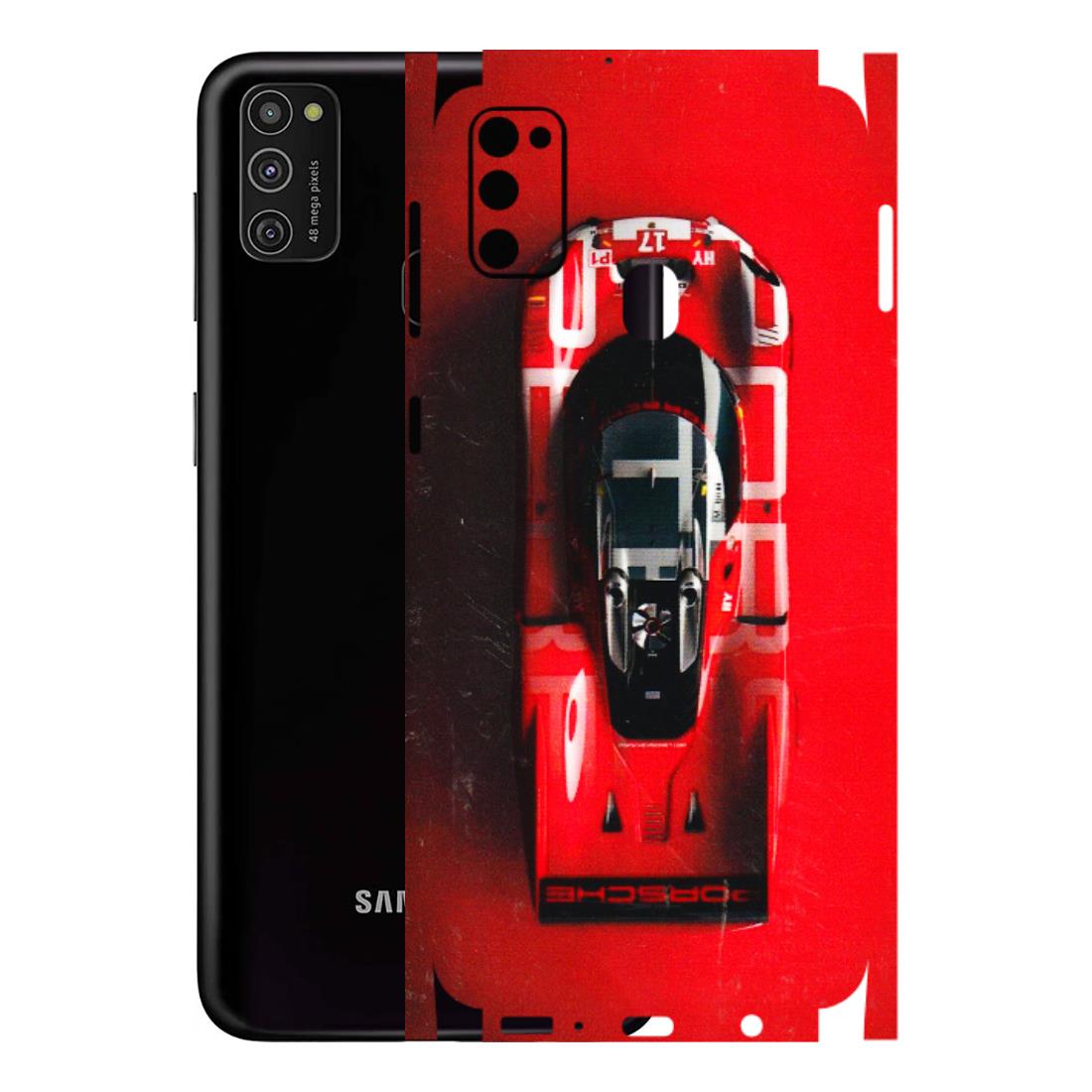 Samsung M/F/Note/Flip and C Phone Skins (All Models) - Red Porsche Car Logo - 3D Embossed Finish (L-315) Samsung Galaxy M21