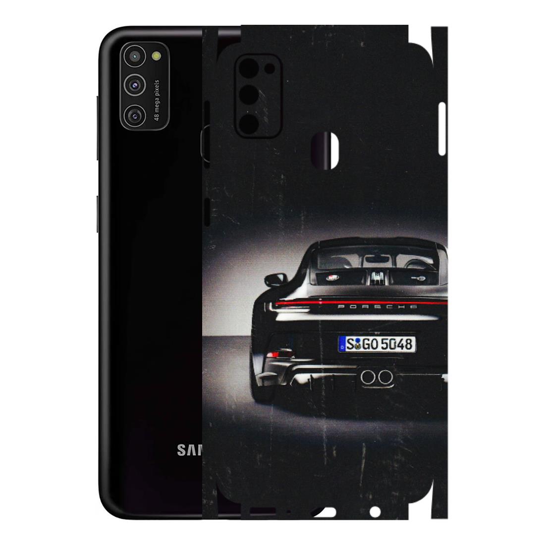 Samsung M/F/Note/Flip and C Phone Skins (All Models) - New Black Porsche GT3 - 3D Embossed Finish (L-327) Samsung Galaxy M21