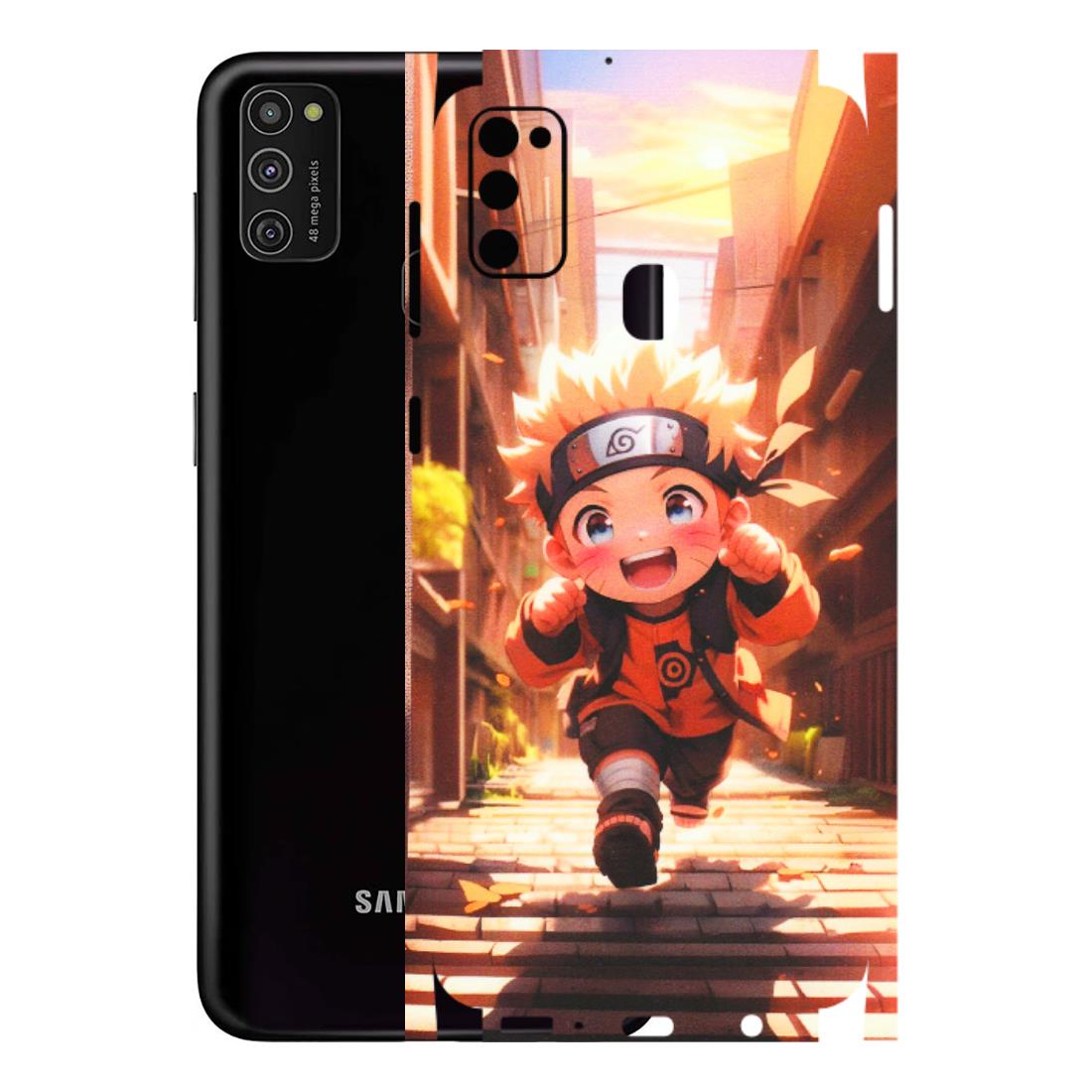 Samsung M/F/Note/Flip and C Phone Skins (All Models) - Naruto Cute Toon Running - Matte Finish (M-04) Samsung Galaxy M21