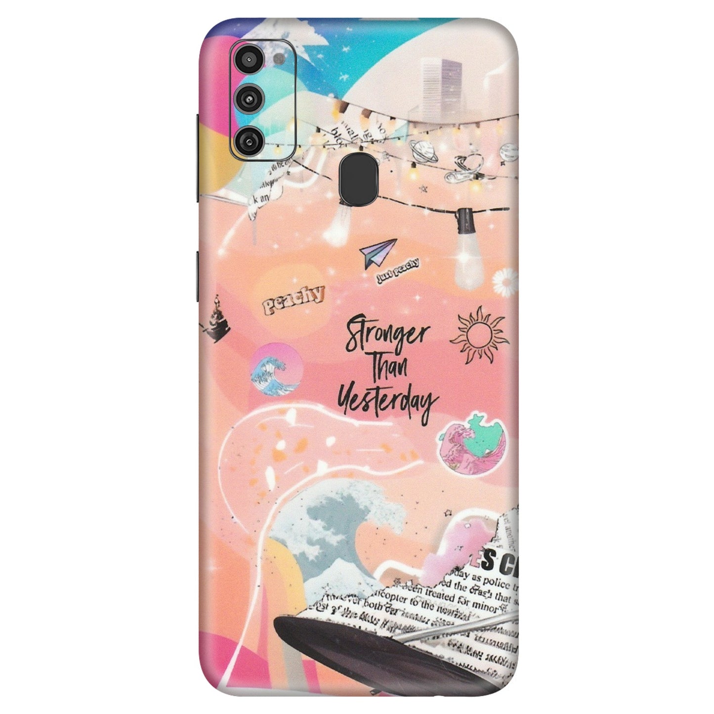 Samsung M/F/Note/Flip and C Phone Skins (All Models) - Stronger Then Yesterday - Matte Finish (M-128) Samsung Galaxy M21