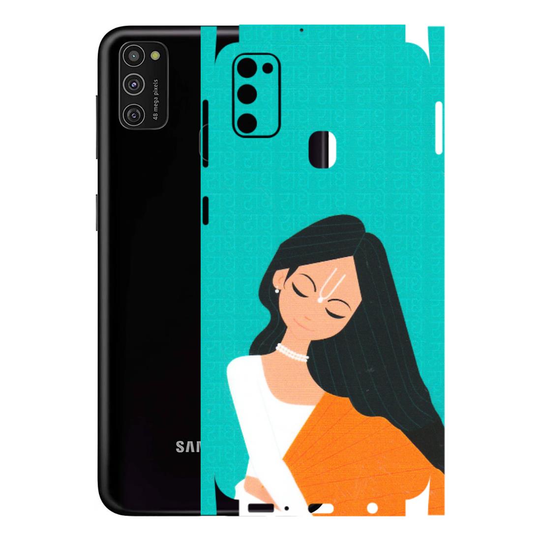 Samsung M/F/Note/Flip and C Phone Skins (All Models) - Radhe Radhe With Hindu Symbol - Matte Finish (M-164) Samsung Galaxy M21