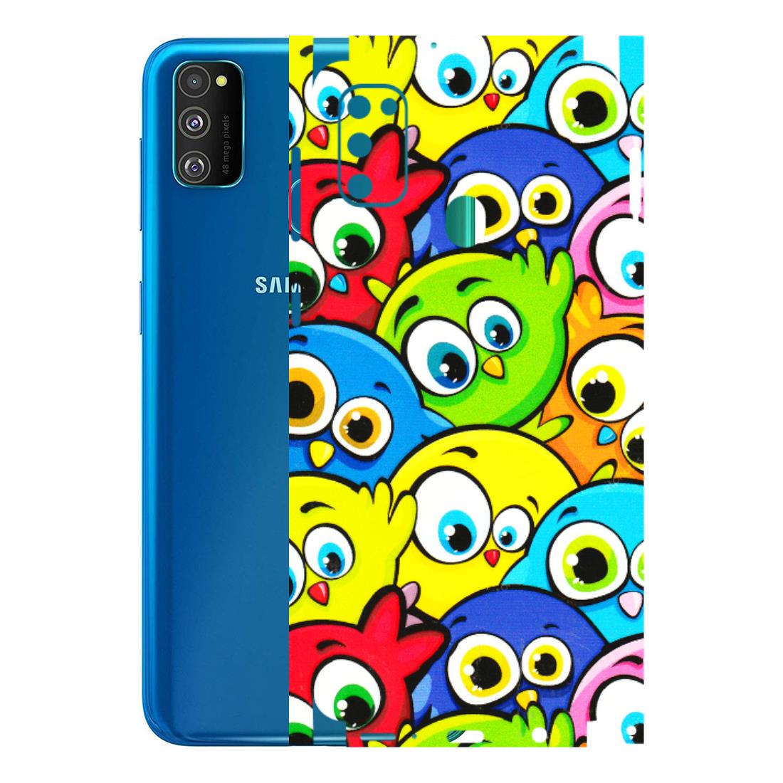 Samsung M/F/Note/Flip and C Phone Skins (All Models) - Cute Fluffy Birds - 3D Embossed Finish (L-213) Samsung Galaxy M30S