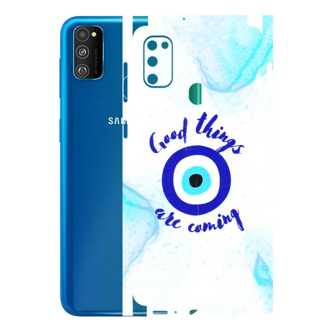 Samsung M/F/Note/Flip and C Phone Skins (All Models) - Evil Eye Good Things Are Coming - 3D Embossed Finish (L-322) Samsung Galaxy M30S