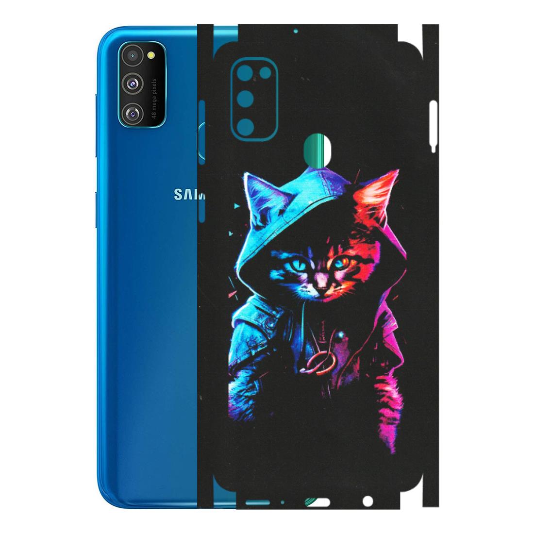 Samsung M/F/Note/Flip and C Phone Skins (All Models) - Cyberpunk Cat - Matte Finish (M-45) Samsung Galaxy M30S