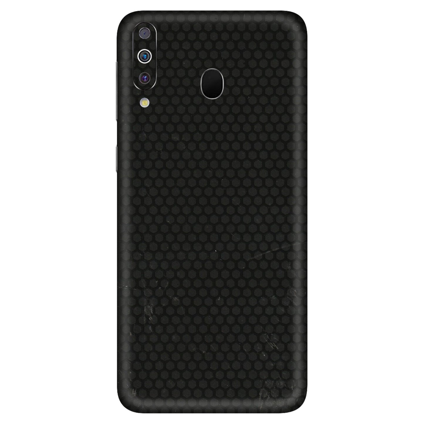 Samsung M/F/Note/Flip and C Phone Skins (All Models) - Black honeycomb - 3D Embossed Finish (L-114) Samsung Galaxy M30