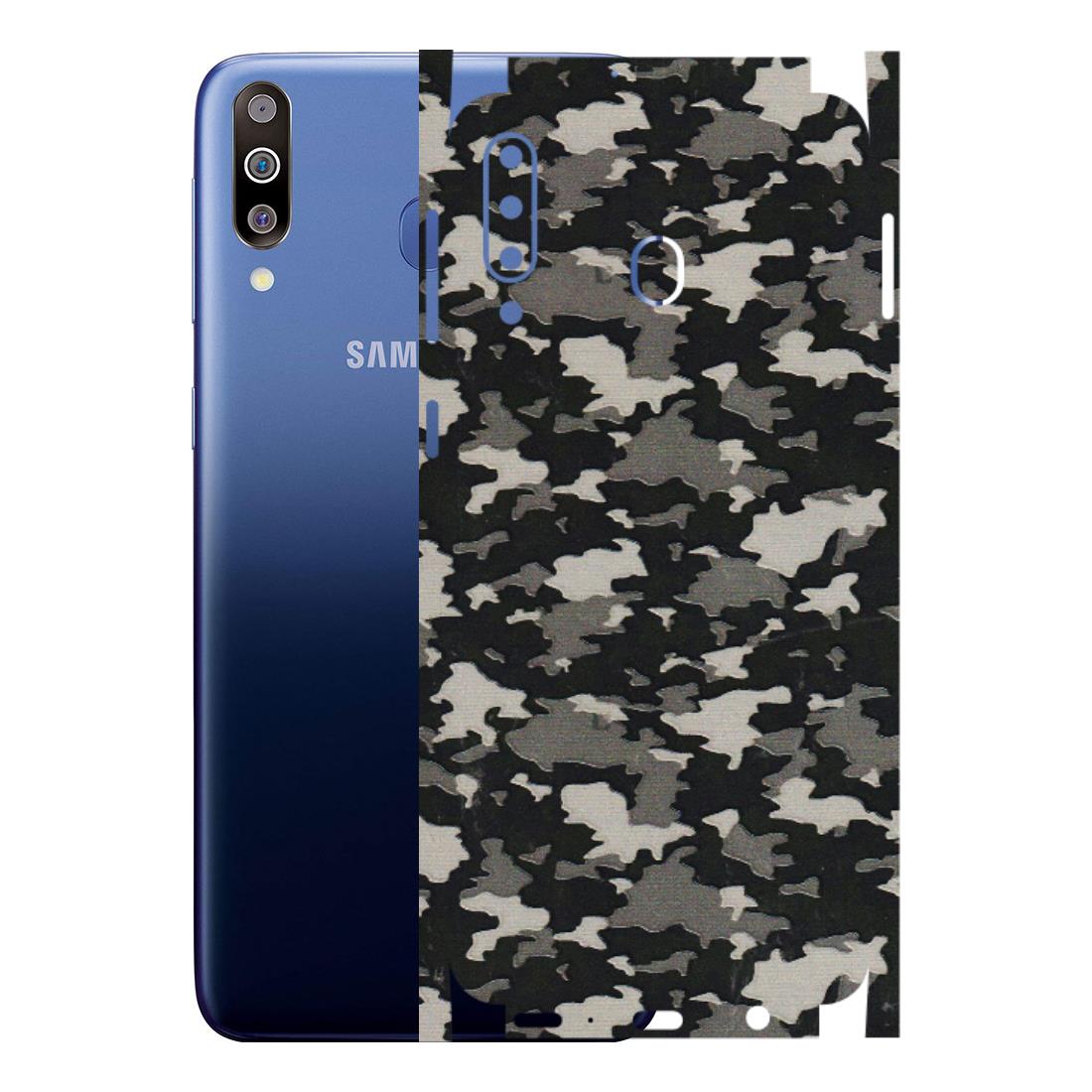 Samsung M/F/Note/Flip and C Phone Skins (All Models) - Black/Grey Camoflaunge - 3D Embossed Finish (L-142) Samsung Galaxy M30