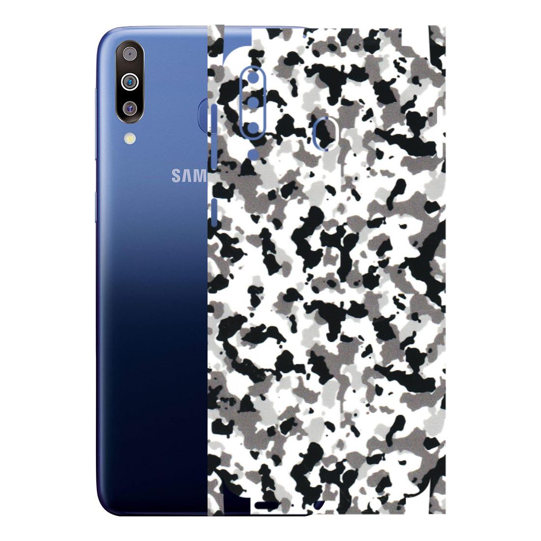 Samsung M/F/Note/Flip and C Phone Skins (All Models) - White Black Camouflage - 3D Embossed Finish (L-18) Samsung Galaxy M30
