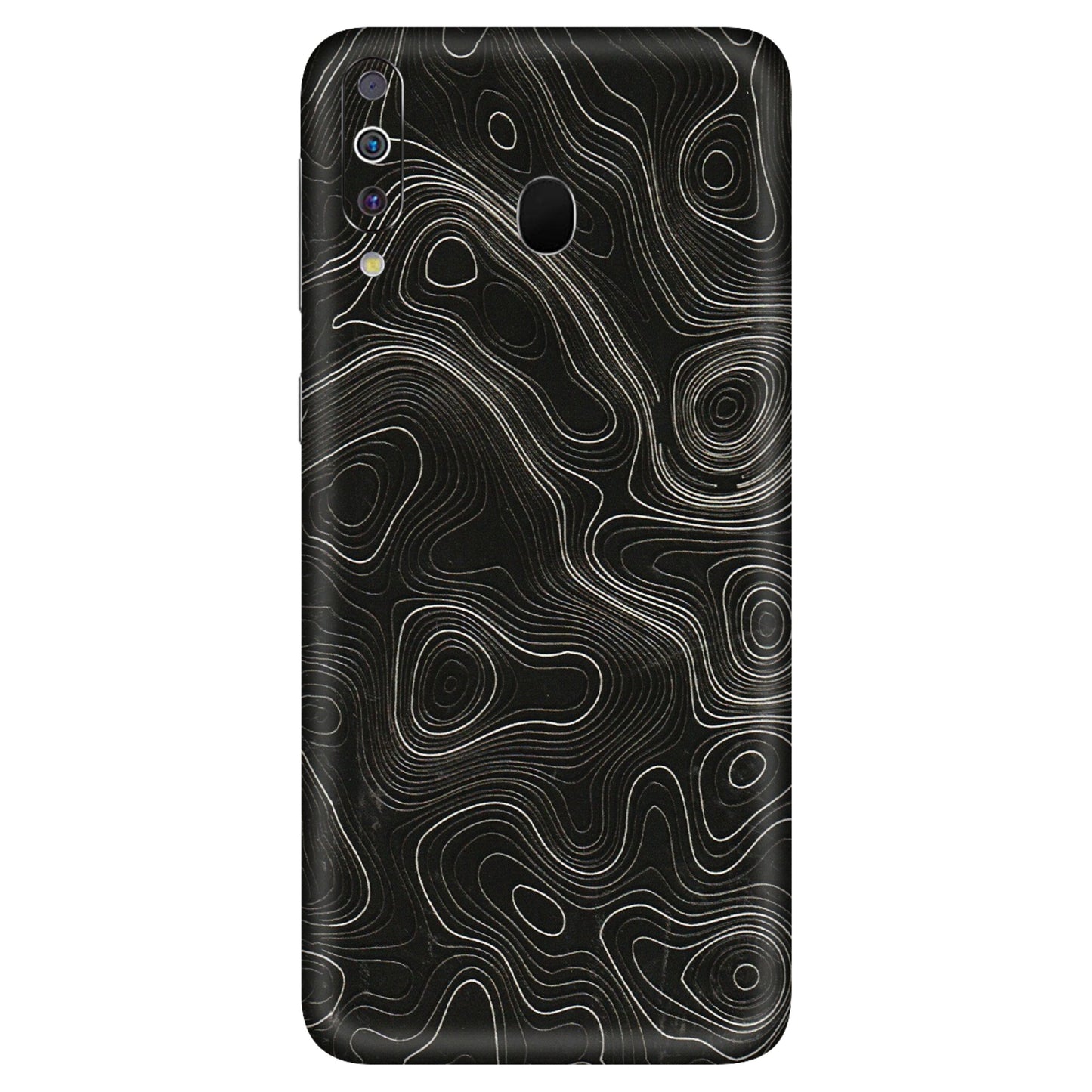 Samsung M/F/Note/Flip and C Phone Skins (All Models) - Black Swirl - 3D Embossed Finish (L-196) Samsung Galaxy M30