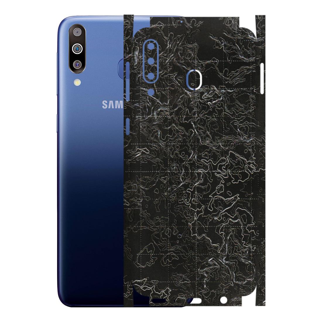 Samsung M/F/Note/Flip and C Phone Skins (All Models) - Black map Texture - 3D Embossed Finish (L-201) Samsung Galaxy M30