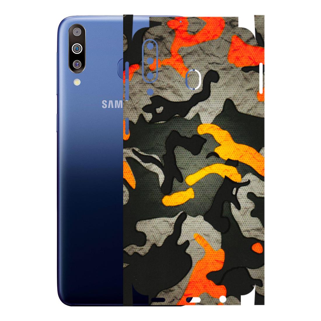 Samsung M/F/Note/Flip and C Phone Skins (All Models) - Orange Camouflage - 3D Embossed Finish (L-204) Samsung Galaxy M30