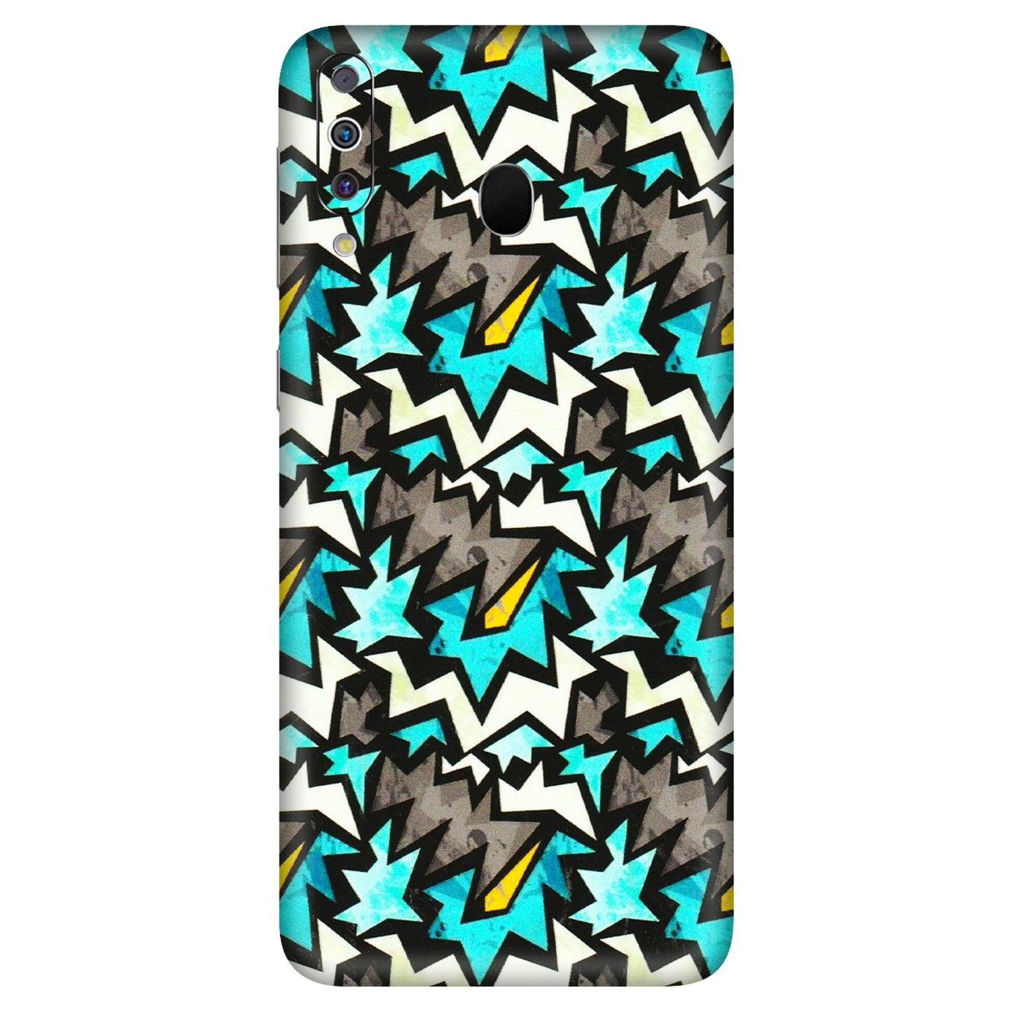 Samsung M/F/Note/Flip and C Phone Skins (All Models) - Funky Zig Zag - 3D Embossed Finish (L-223) Samsung Galaxy M30