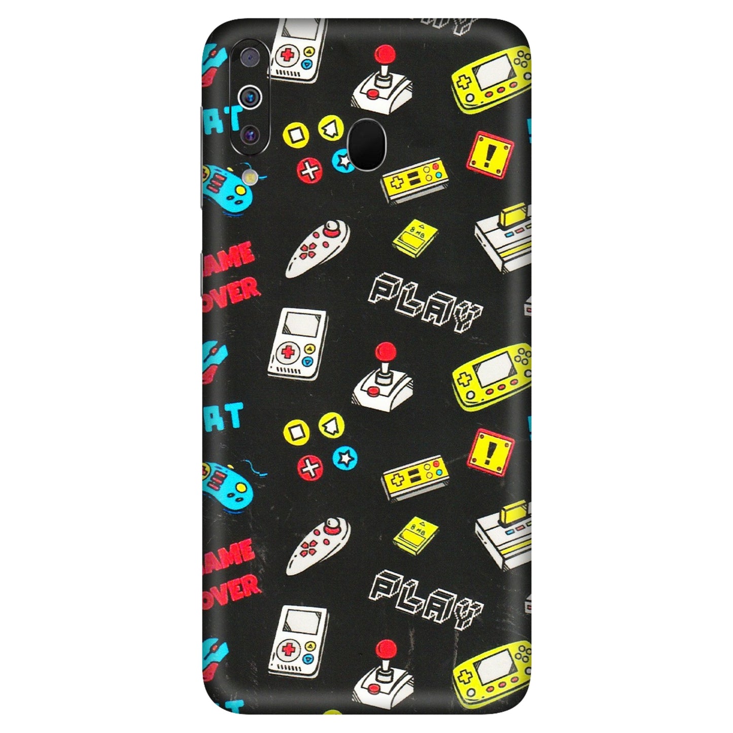 Samsung M/F/Note/Flip and C Phone Skins (All Models) - Gaming Doodles - 3D Embossed Finish (L-224) Samsung Galaxy M30