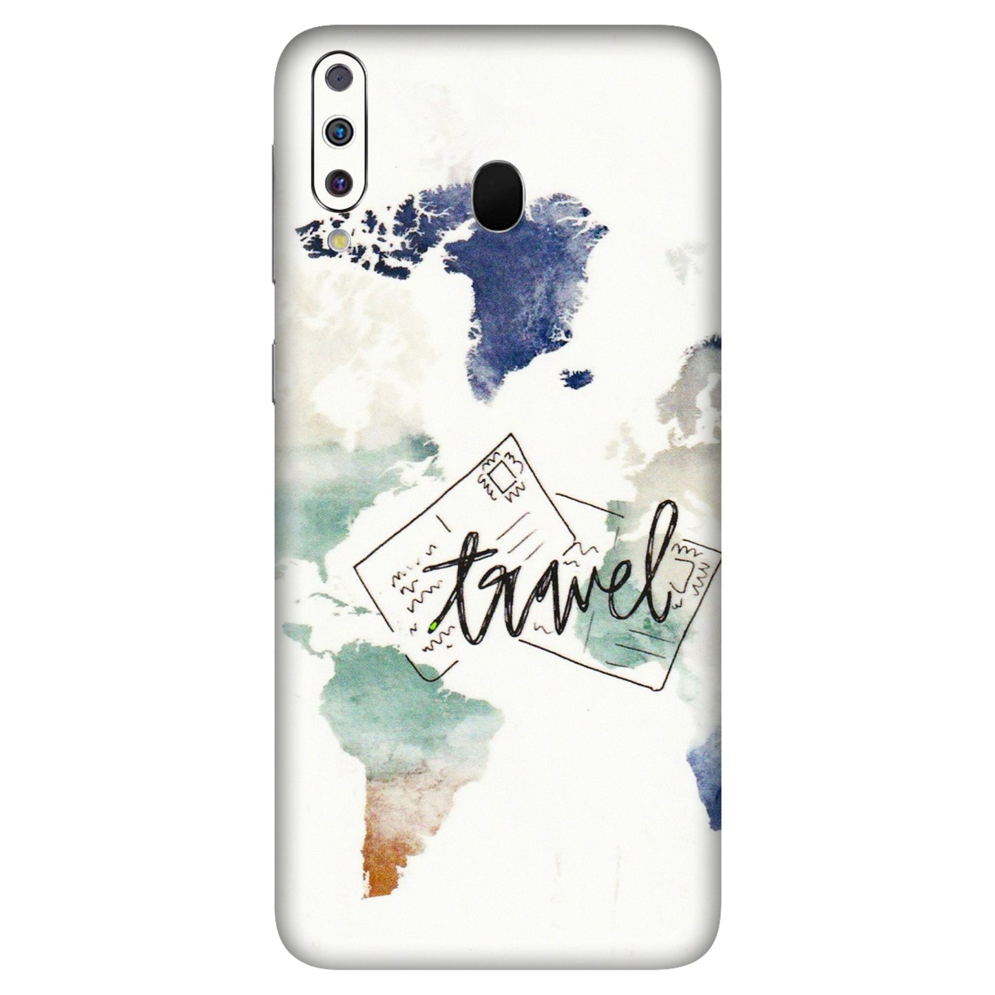 Samsung M/F/Note/Flip and C Phone Skins (All Models) - Travel The World - 3D Embossed Finish (L-232) Samsung Galaxy M30