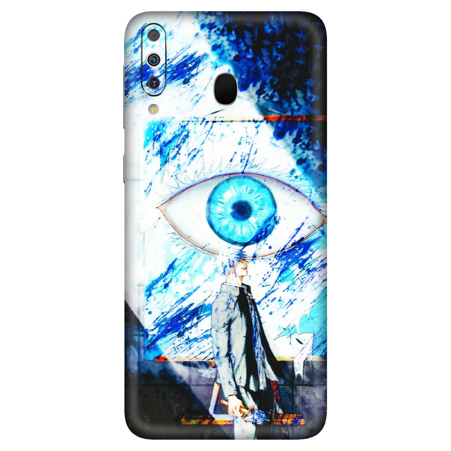 Samsung M/F/Note/Flip and C Phone Skins (All Models) - Gojo Satoru evil eye - 3D Embossed Finish (L-239) Samsung Galaxy M30