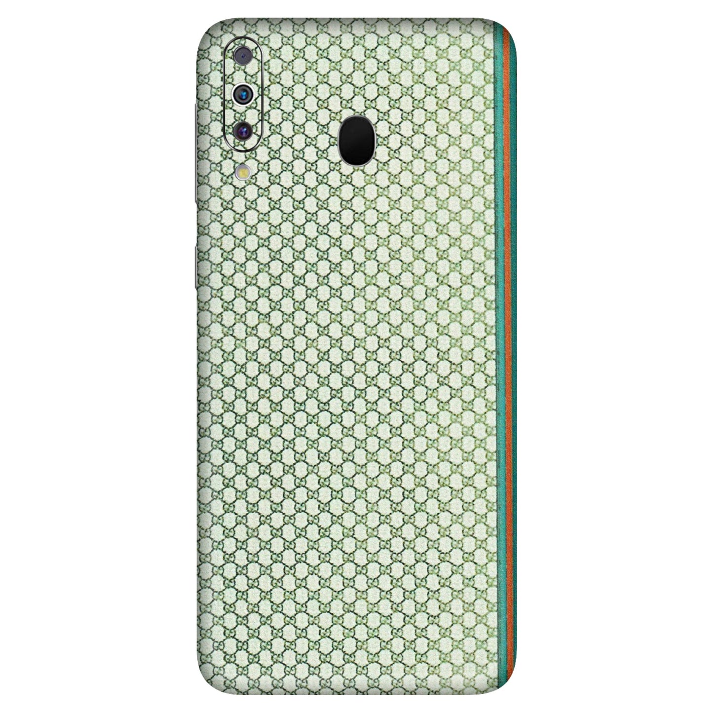 Samsung M/F/Note/Flip and C Phone Skins (All Models) - Gucci Fabric Pattern - 3D Embossed Finish (L-73) Samsung Galaxy M30