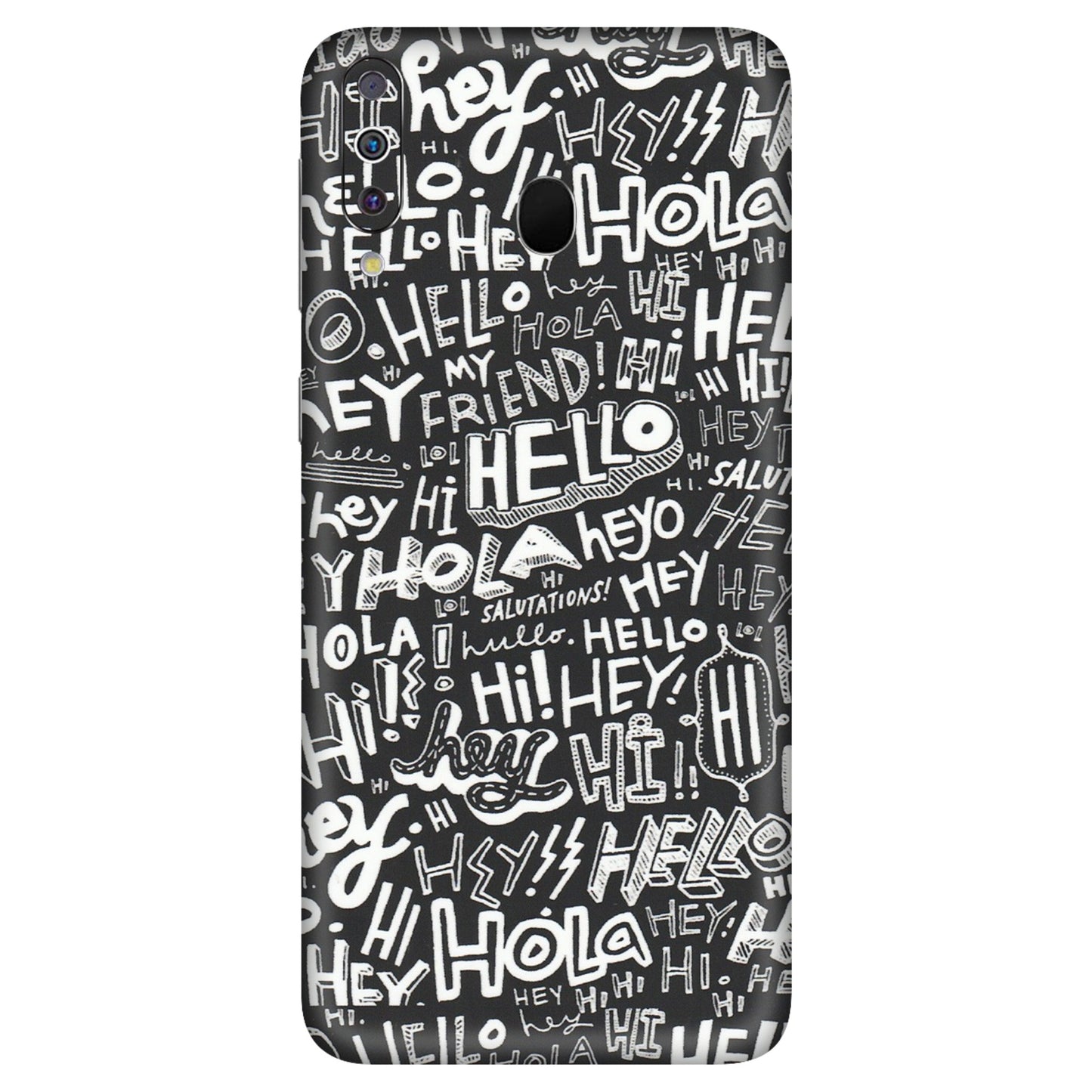 Samsung M/F/Note/Flip and C Phone Skins (All Models) - Hi Hello Doodles - Matte Finish (M-25) Samsung Galaxy M30