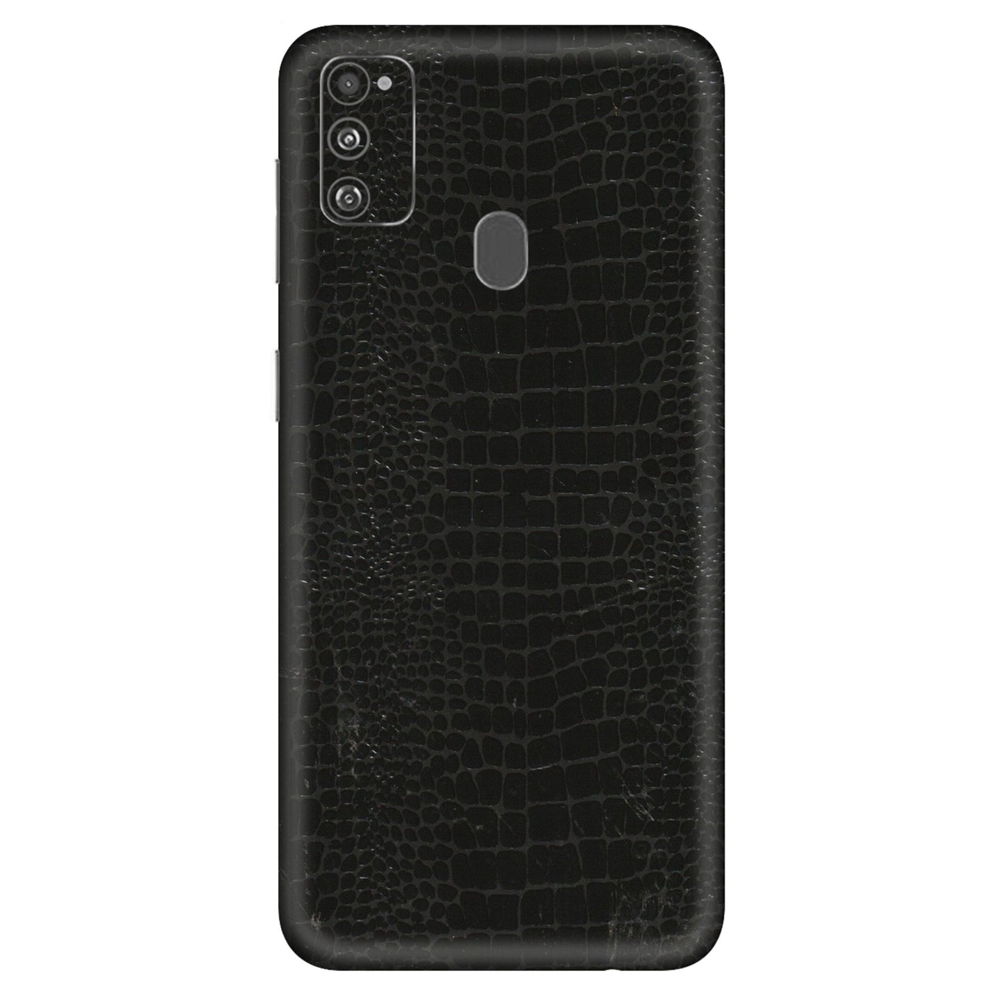 Samsung M/F/Note/Flip and C Phone Skins (All Models) - Snake Leather Black - 3D Embossed Finish (L-107) Samsung Galaxy M30S