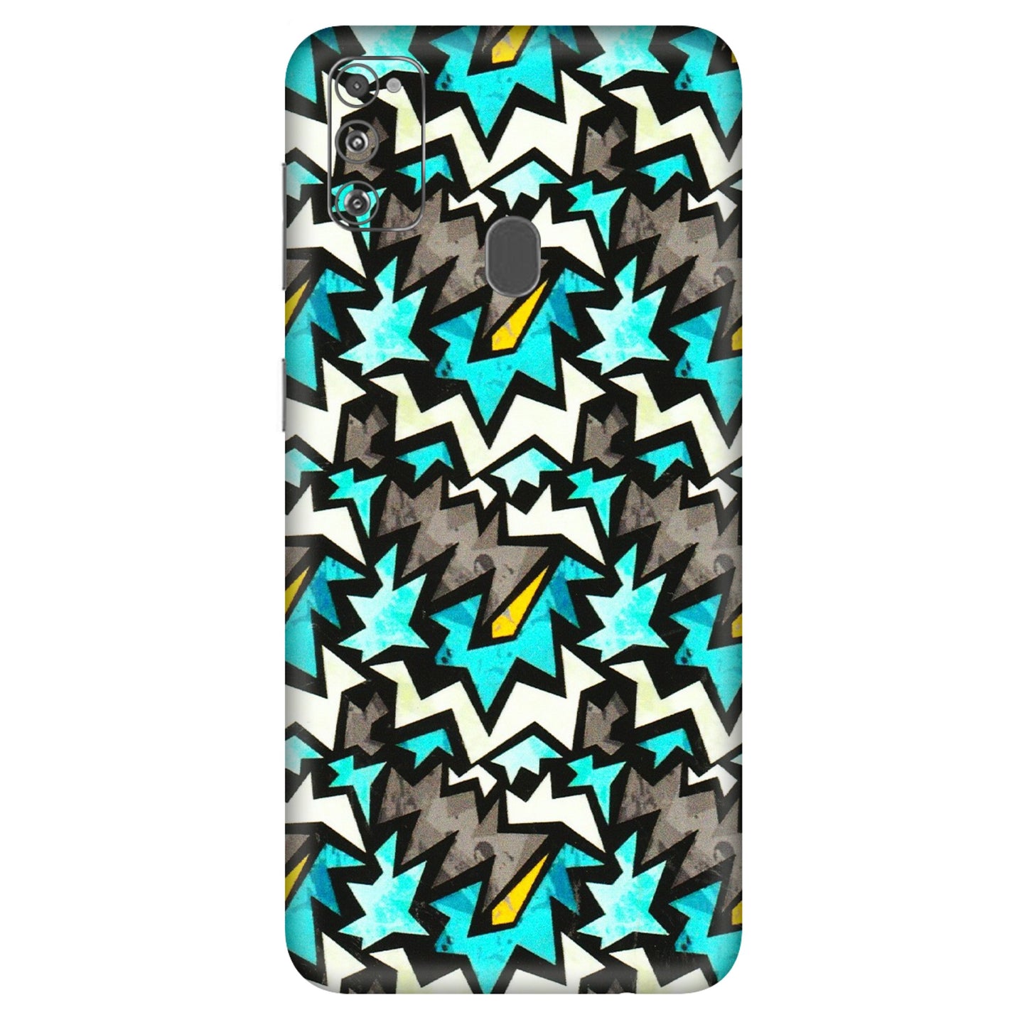 Samsung M/F/Note/Flip and C Phone Skins (All Models) - Funky Zig Zag - 3D Embossed Finish (L-223) Samsung Galaxy M30S