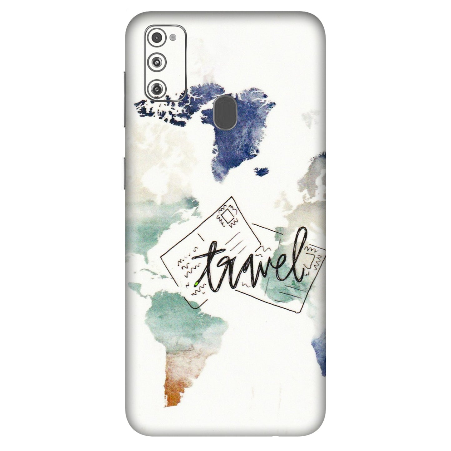 Samsung M/F/Note/Flip and C Phone Skins (All Models) - Travel The World - 3D Embossed Finish (L-232) Samsung Galaxy M30S