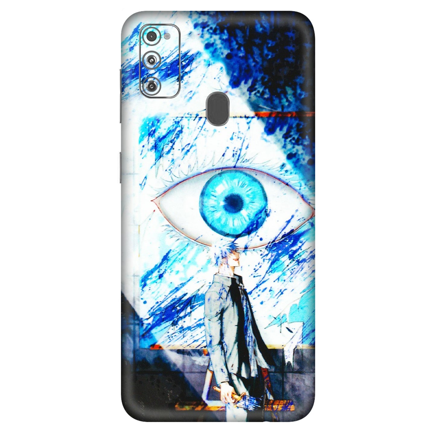 Samsung M/F/Note/Flip and C Phone Skins (All Models) - Gojo Satoru evil eye - 3D Embossed Finish (L-239) Samsung Galaxy M30S